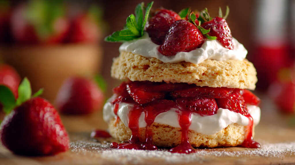create an attactive strawberry shortcake