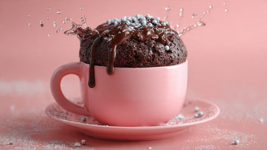 create an attractive image of mug cake 2