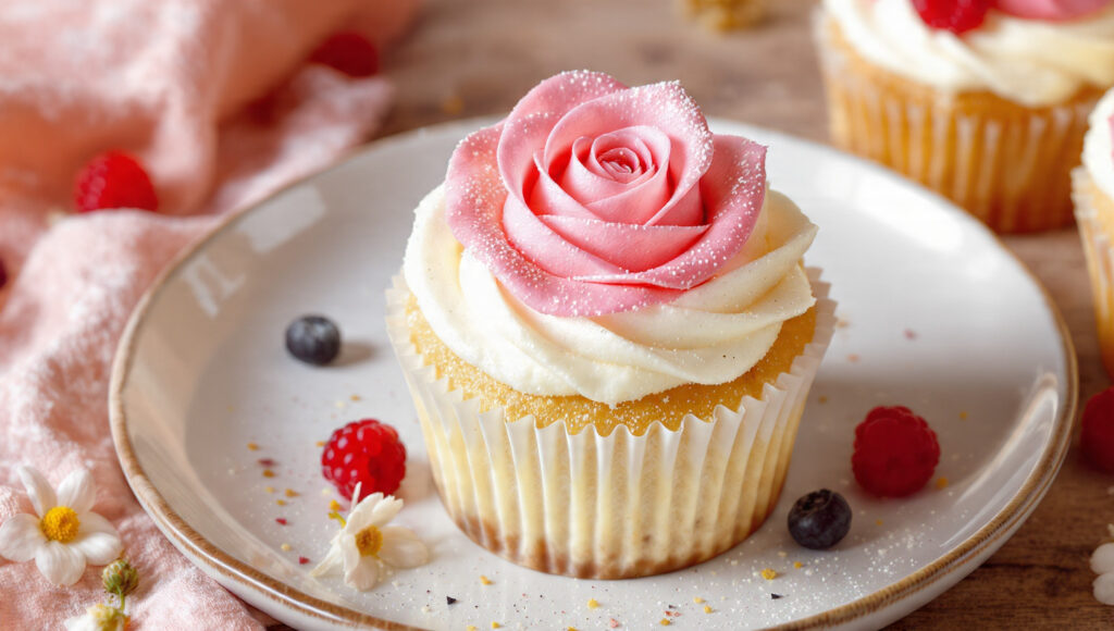 make an attractive photo of cupcake
