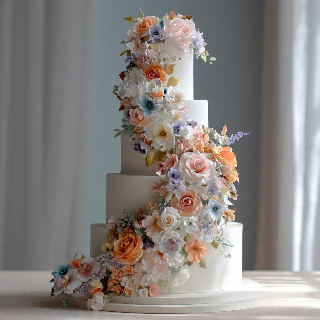 10 Stunning Wedding Cake Design Ideas That Make Every Celebration Unforgettable 10 Cascading Sugar Flower Cake