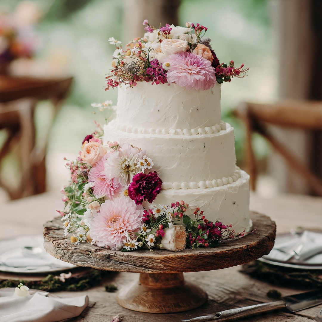 10 Stunning Wedding Cake Design Ideas That Make Every Celebration Unforgettable 3 Naked Cake with Fresh Garden Flowers