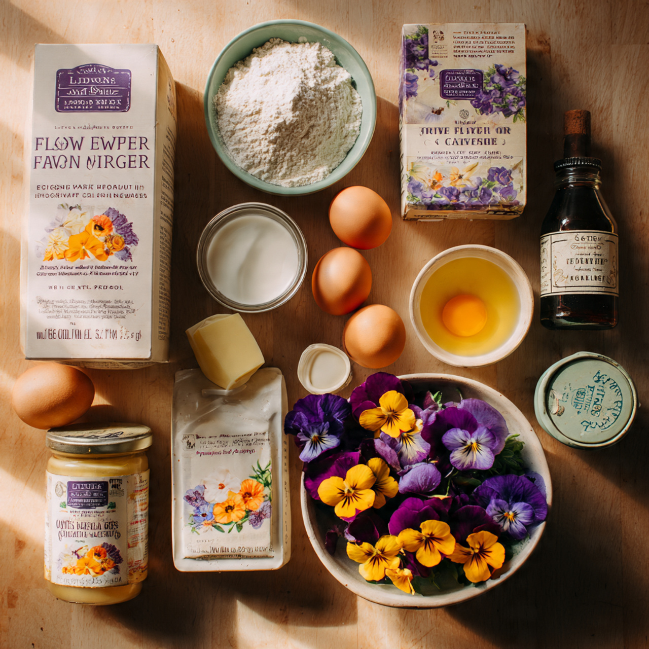 flower cake ingredients