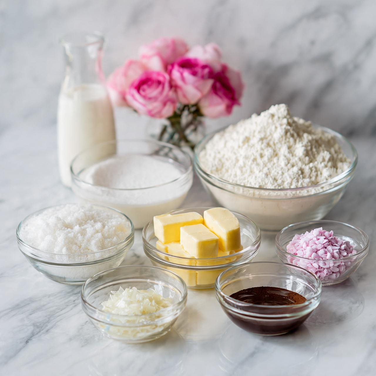 ingredients of wedding cake ideas recipe in glass