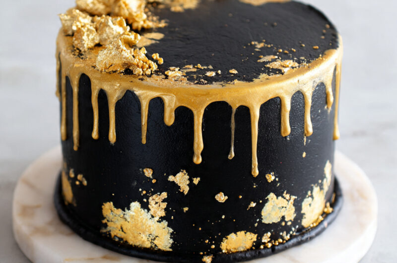 Black And Gold Cake 3 Black And Gold Cake