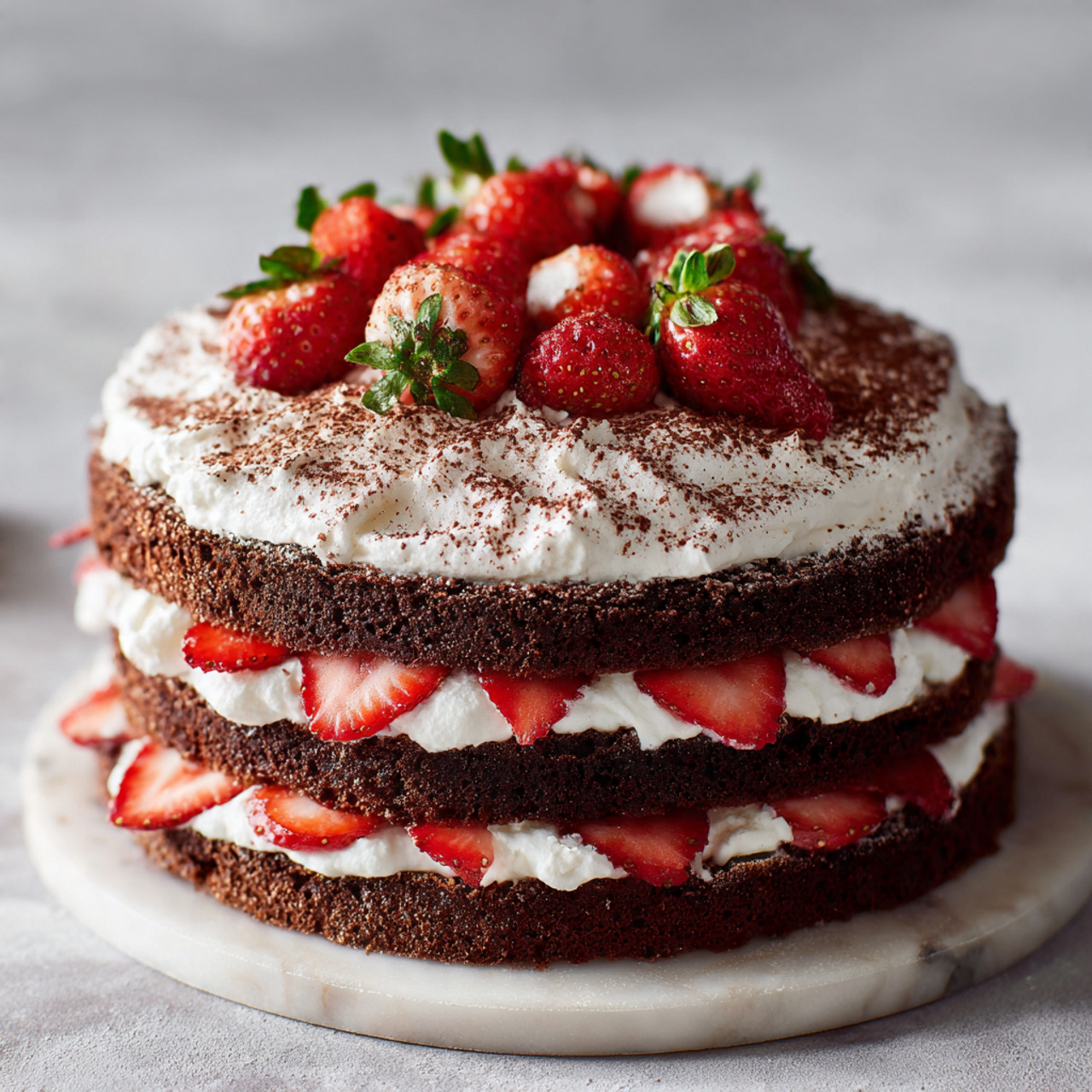 Chocolate Strawberry Cake 9 Chocolate Strawberry Cake