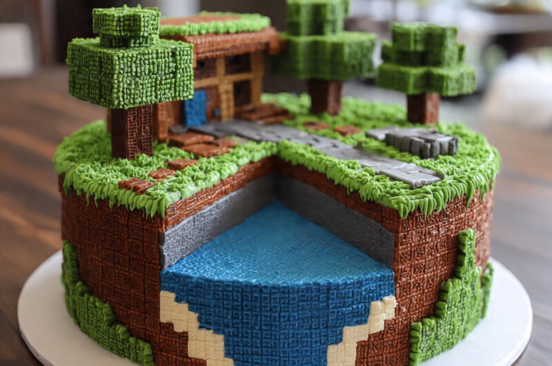 Minecraft Birthday Cake
