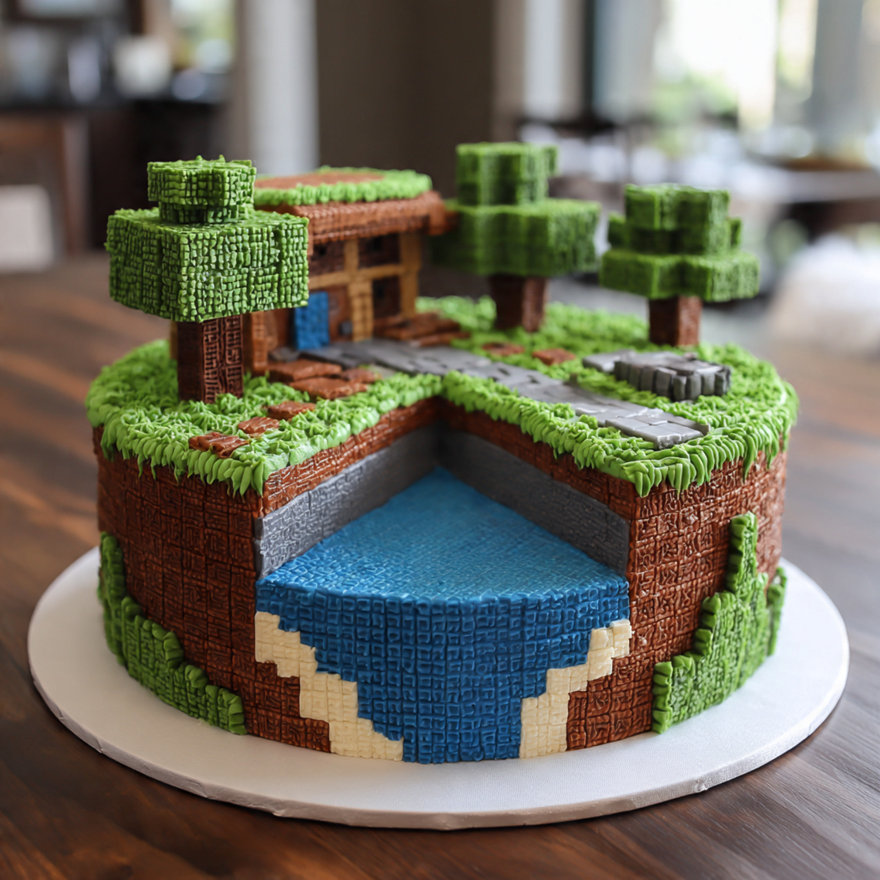 Minecraft Birthday Cake