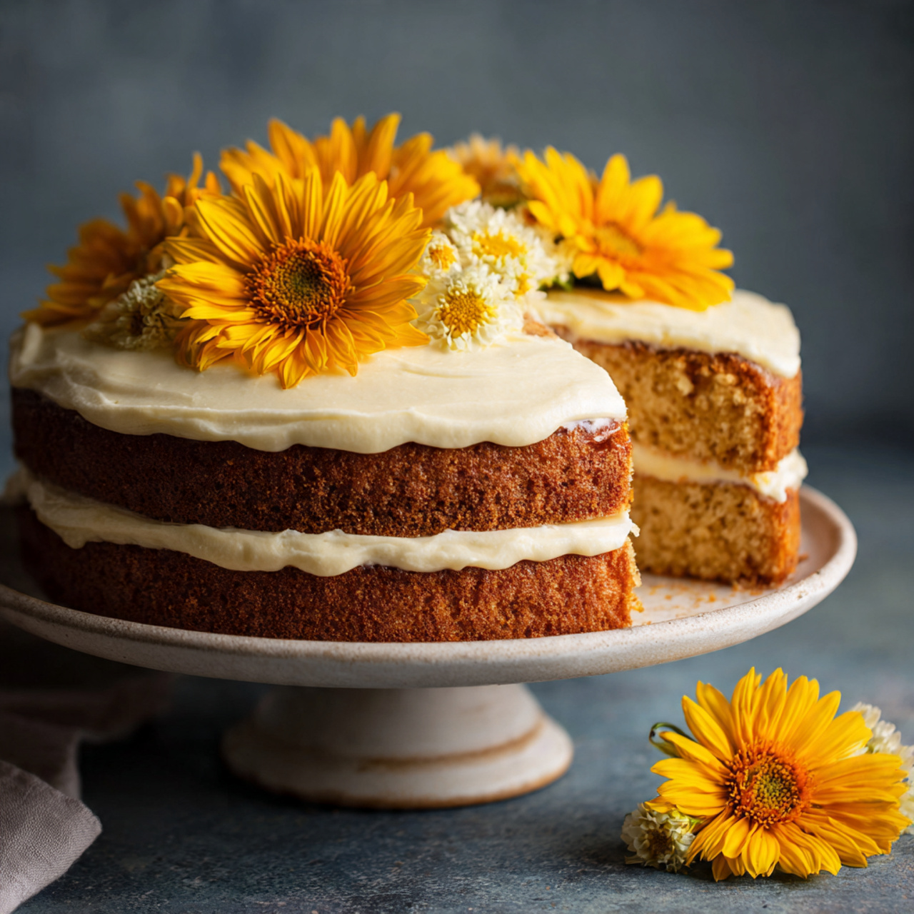 Sunflower Cake 4 Sunflower Cake