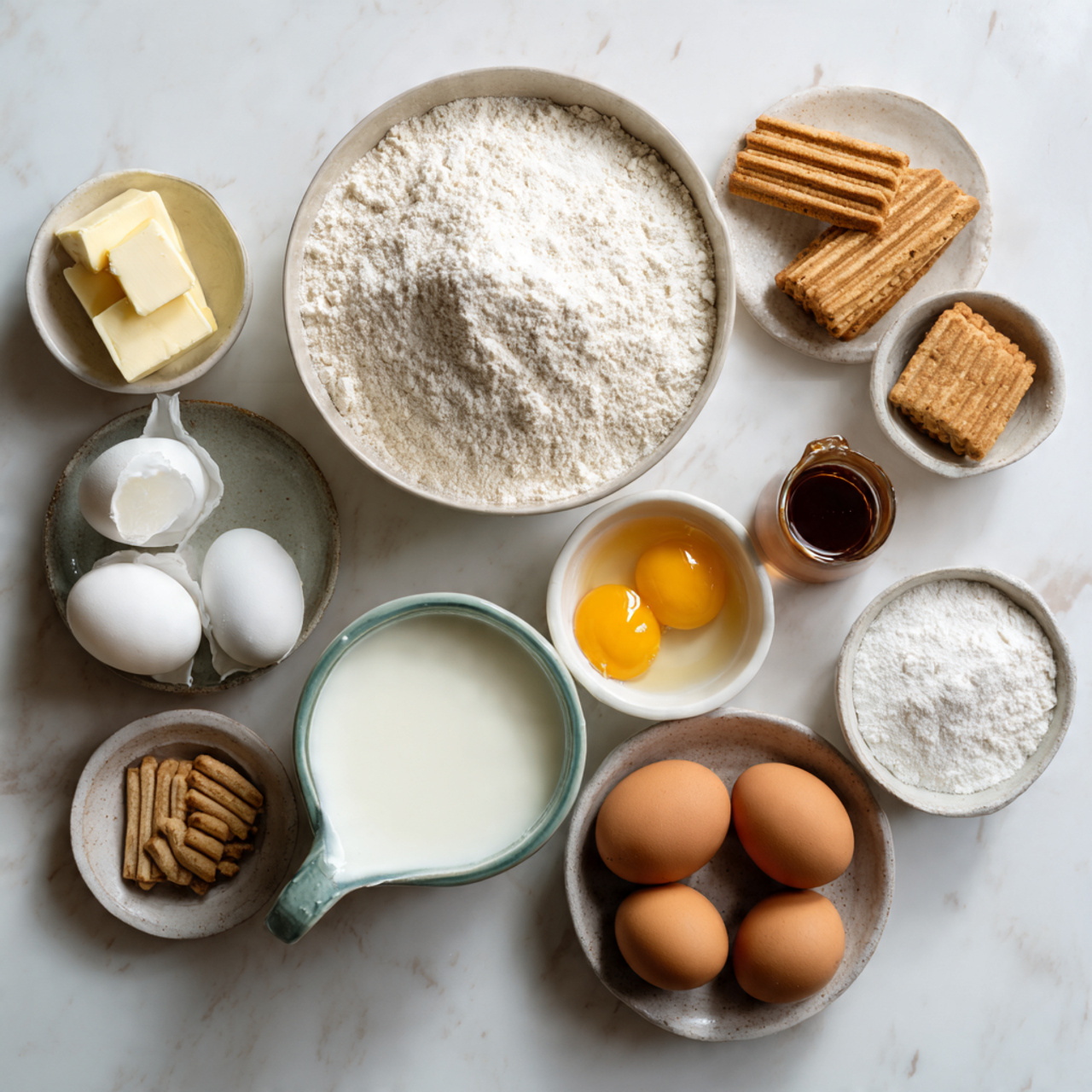 Train Cake 2 a top down flat lay of simple baking ingredients n
