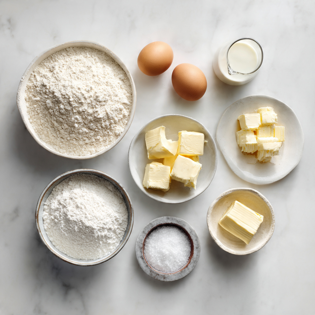 all ingredients for a homemade birthday cake neatl 1