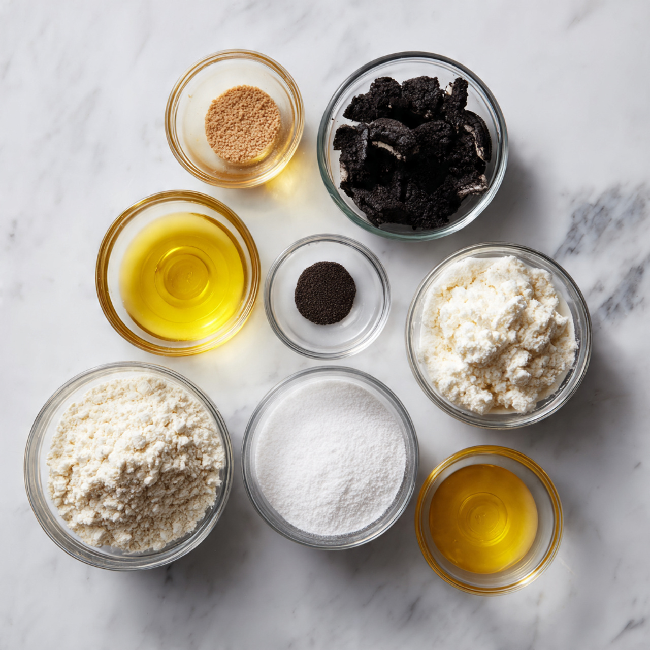 Black And White Cake 2 ingredients of black and white cake recipe in glas