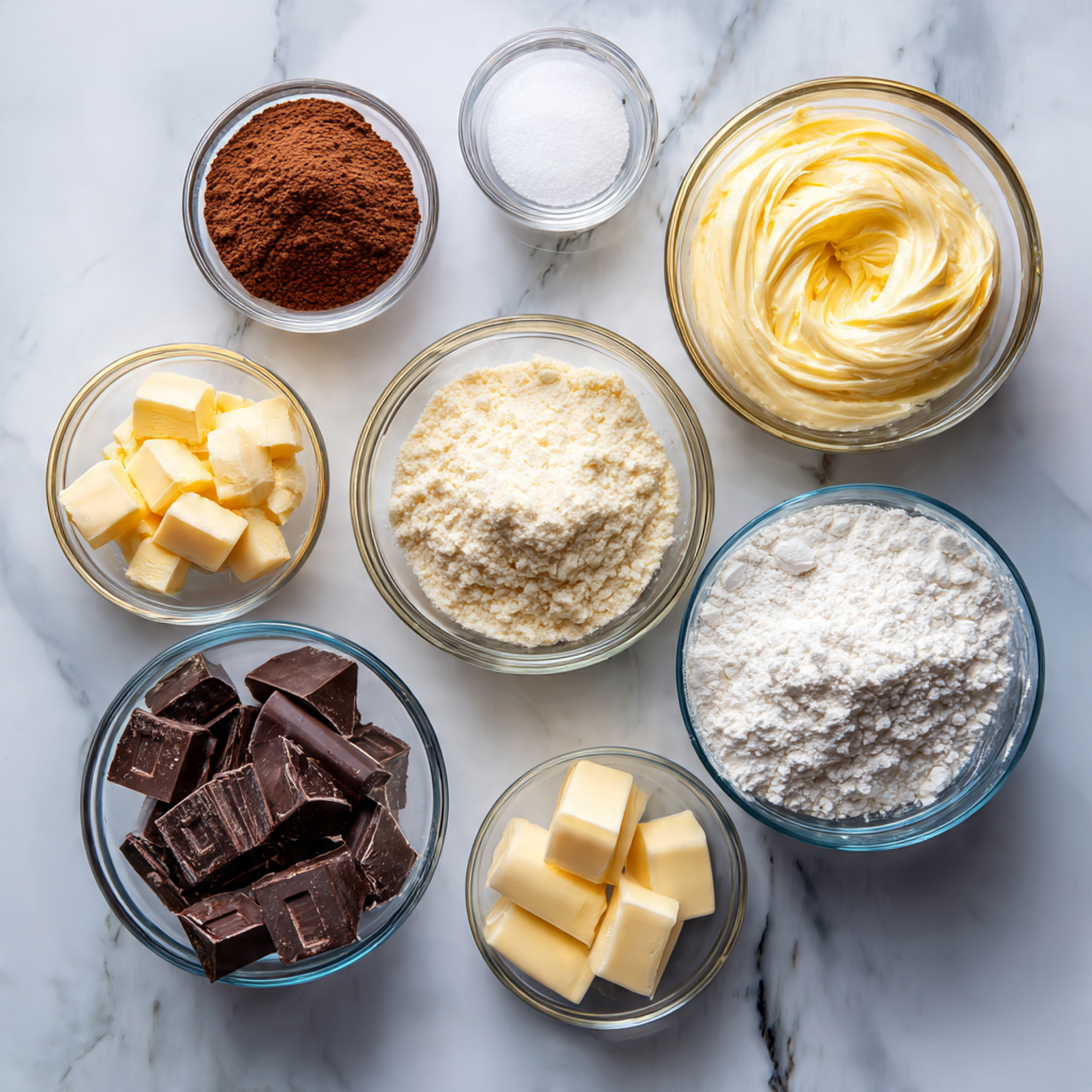 ingredients of easy cake decorating recipe in glas