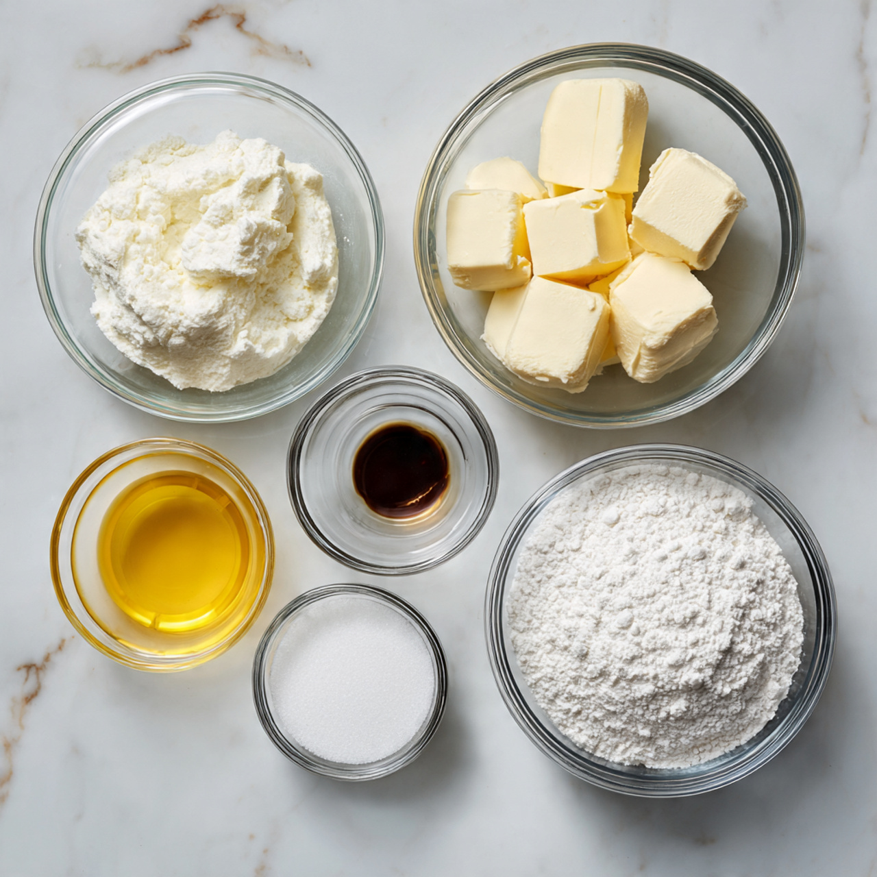 ingredients of new york cheesecake recipe in glass