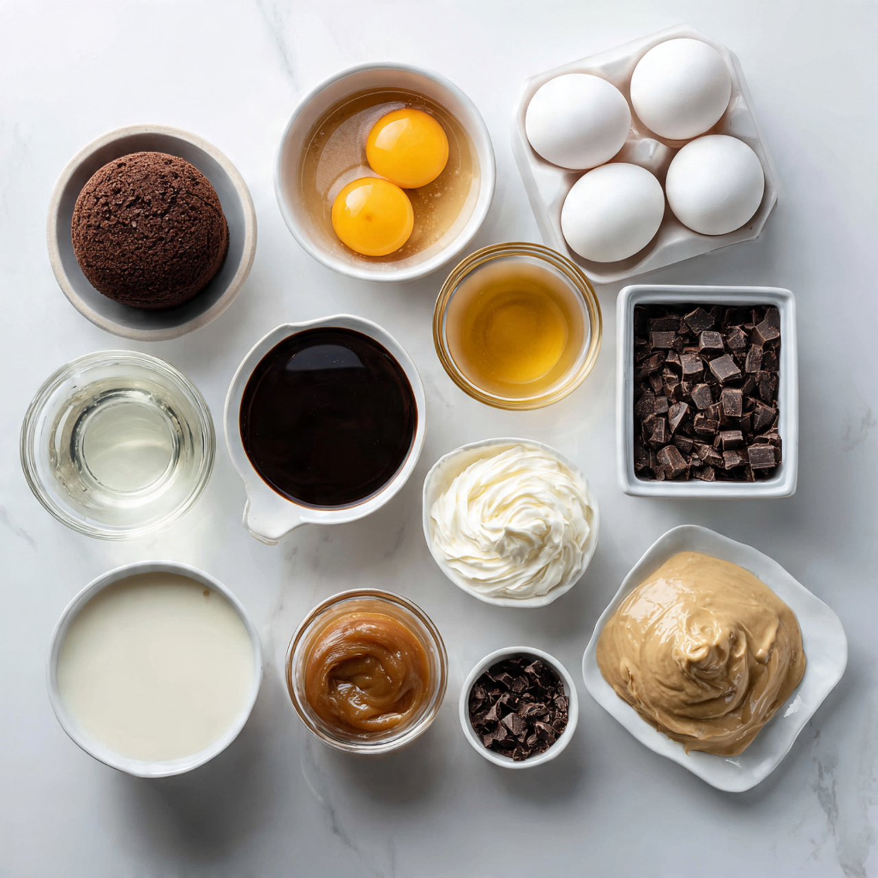 top down flat lay of ingredients for better than a