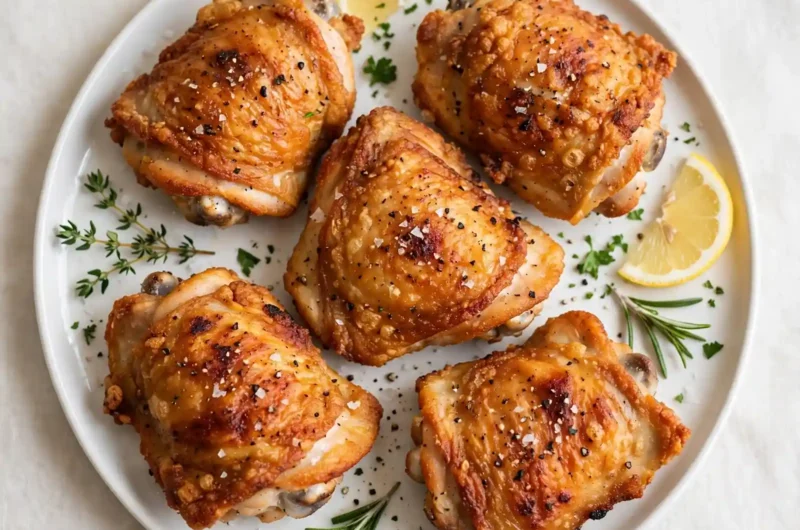 Perfectly Crispy Air Fryer Chicken Thighs Your Whole Family Will Devour 3 Crispy Air Fryer Chicken Thighs