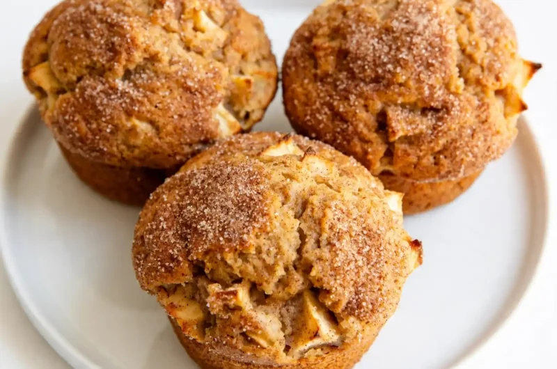 Cozy Apple Muffins with Cinnamon Sugar Topping