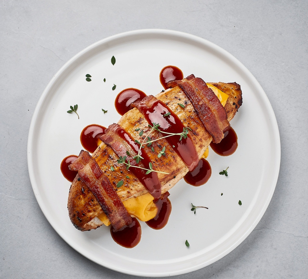 BBQ Bacon and Cheddar Stuffed Chicken Breast