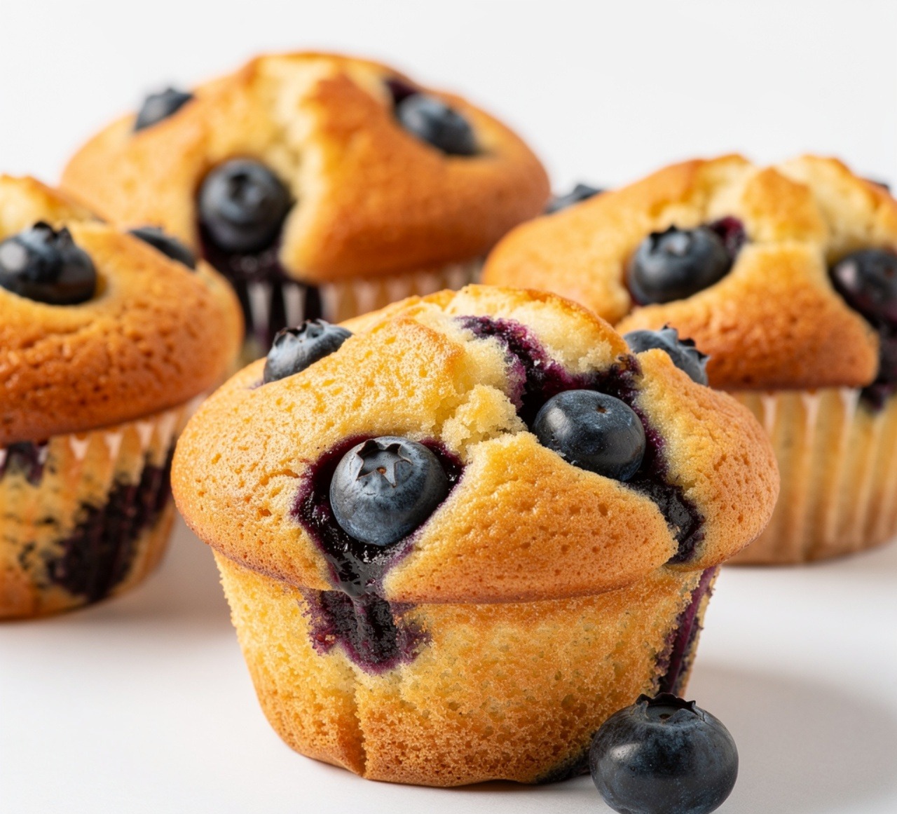 Fluffy Homemade Blueberry Muffins Bursting With Juicy Berry Flavor 2 Blueberry Muffins
