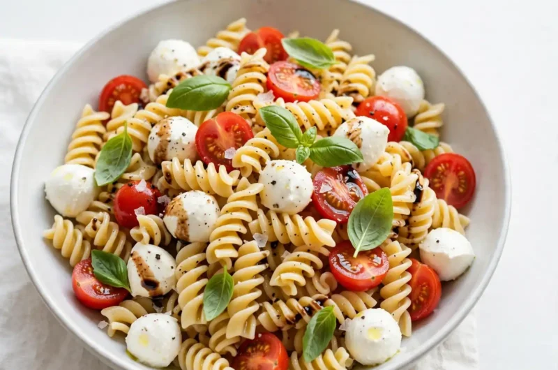 The Most Irresistible Caprese Pasta Salad You'll Make All Summer 3 Caprese Pasta Salad