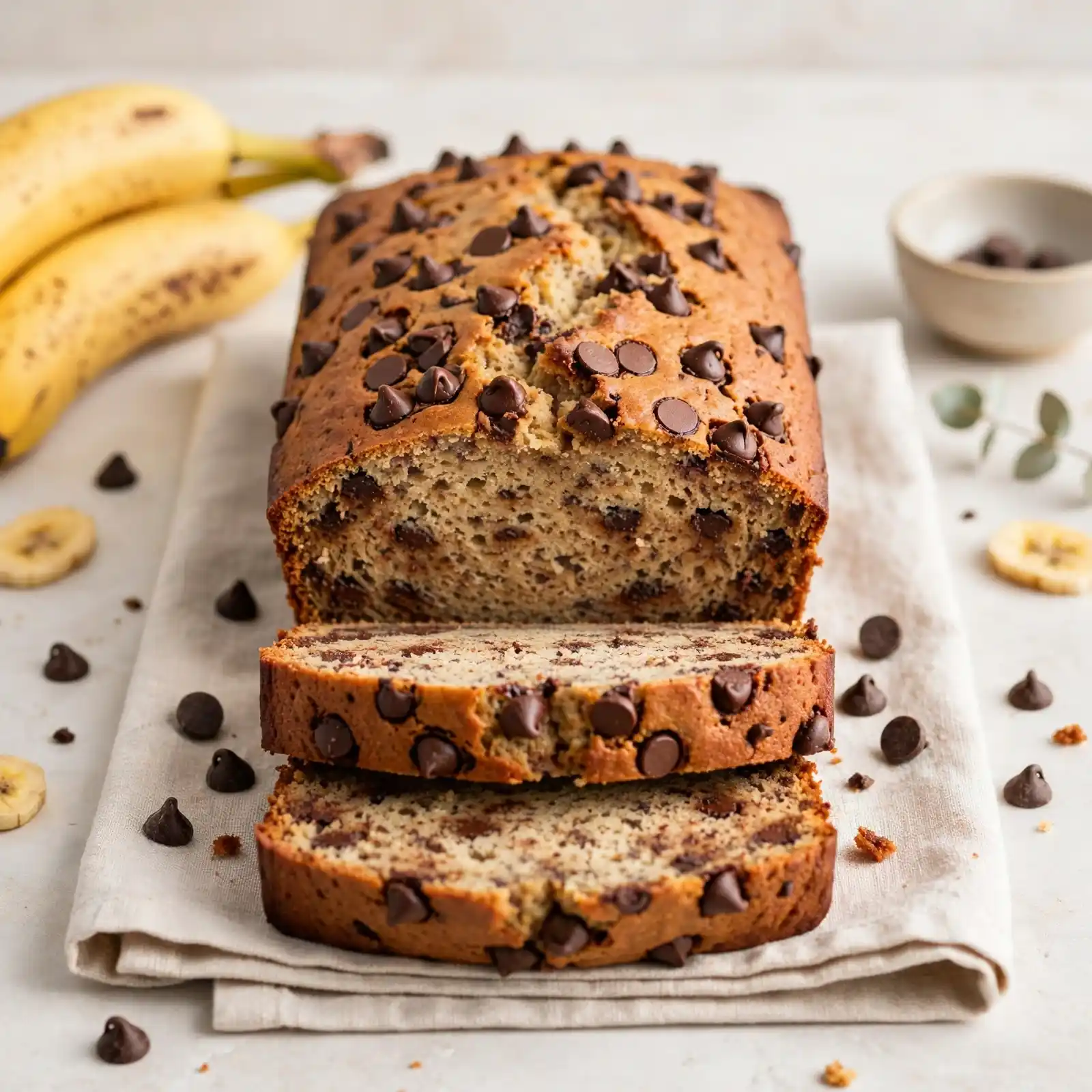 The Moistest Chocolate Chip Banana Bread You'll Ever Pull From Your Oven 4 Chocolate Chip Banana Bread