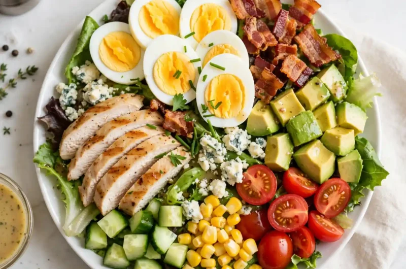 The Ultimate Classic Cobb Salad That Makes Lunch Feel Like a Celebration 3 Classic Cobb Salad with Red Wine Vinaigrette