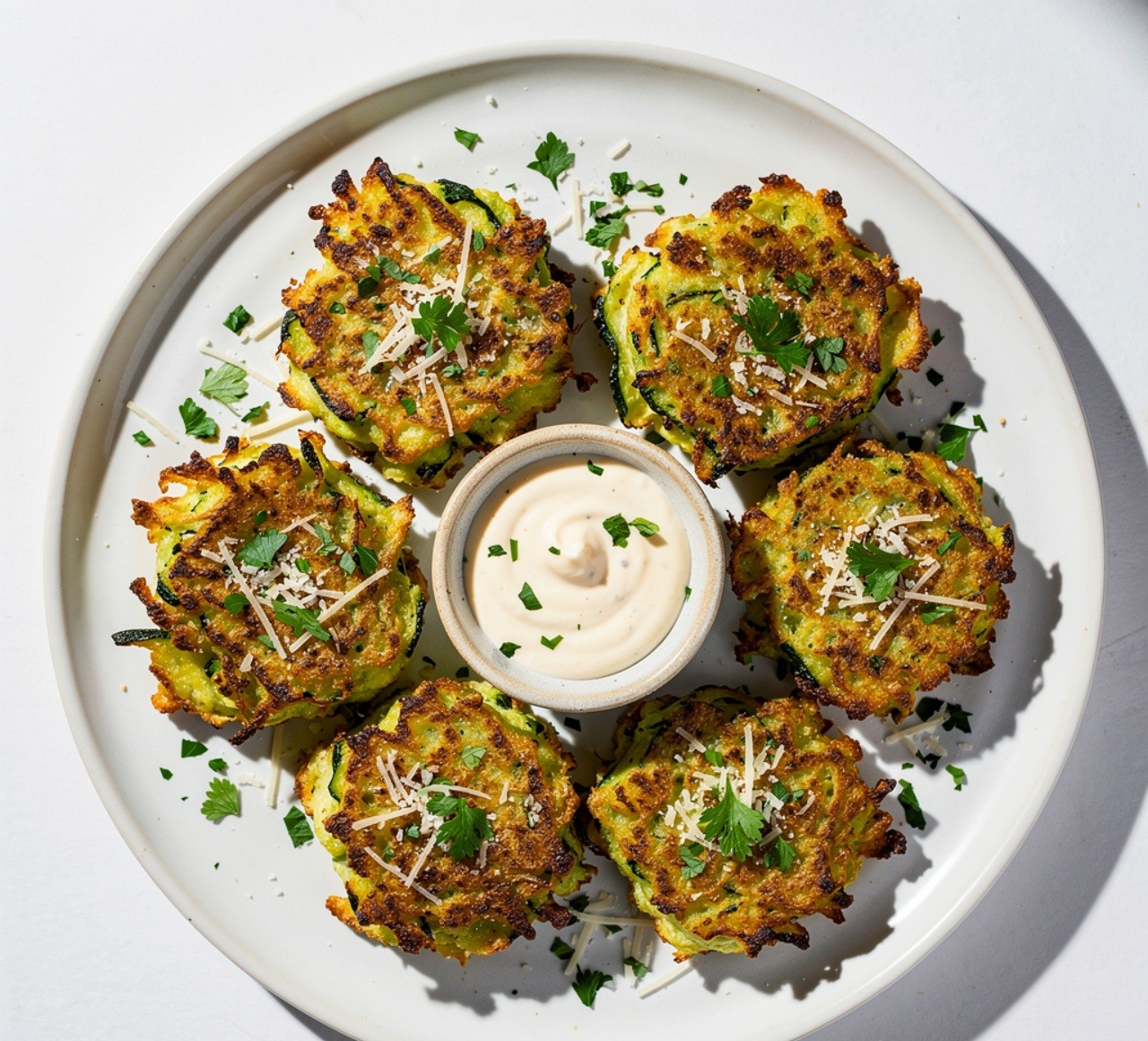 12 Irresistible Zucchini Recipes That'll Make You Actually Look Forward to Eating Your Vegetables 1 Garlic Parmesan Zucchini Fritters