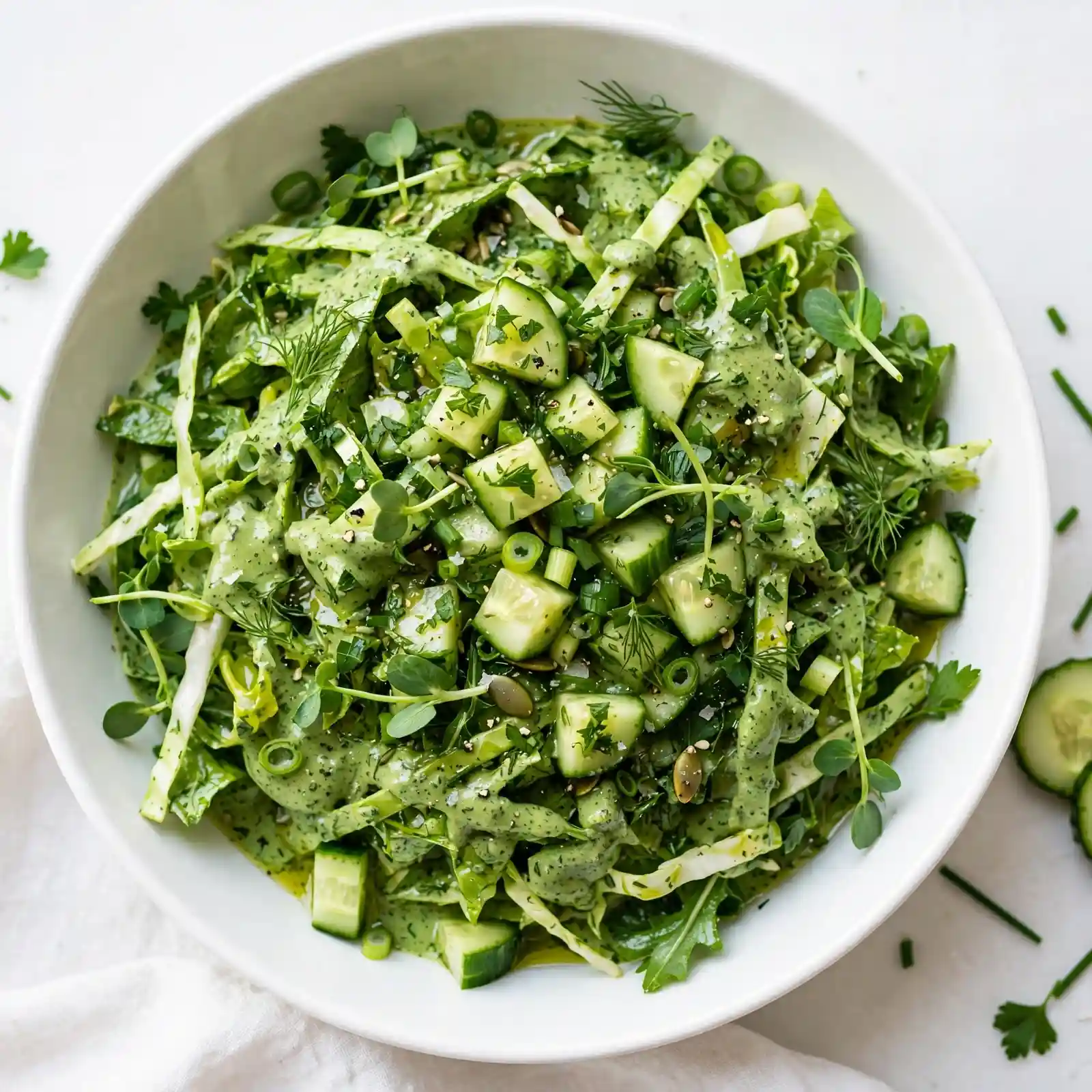 The Most Vibrant Green Goddess Salad You'll Make All Summer 4 Green Goddess Salad