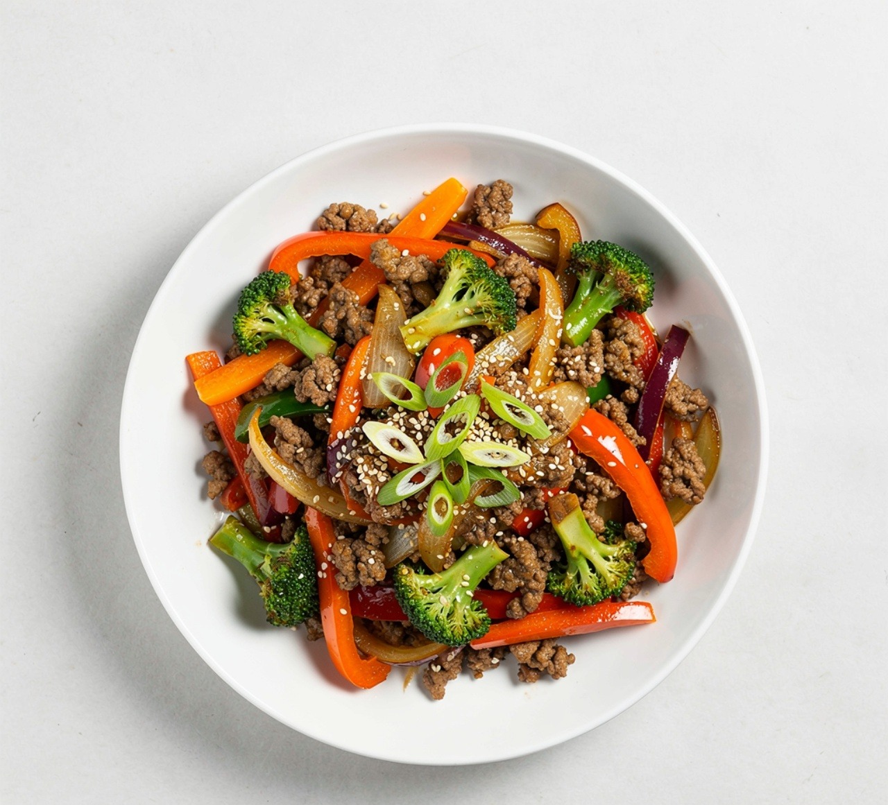 13 Satisfying Ground Beef Recipes That Make Dinner Feel Exciting Again 5 Ground Beef and Vegetable Stir Fry