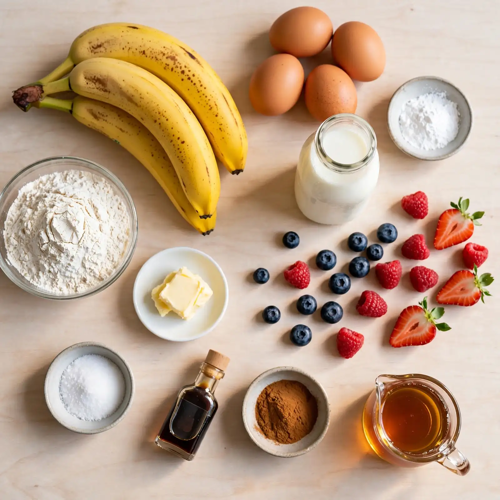 Ingredients of Banana Pancakes