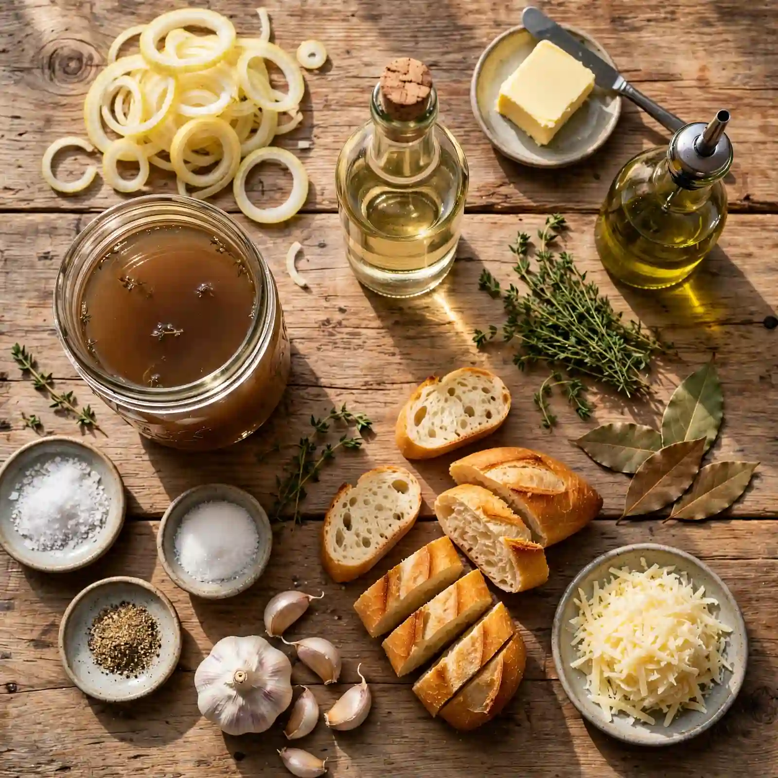 Ingredients of French Onion Soup