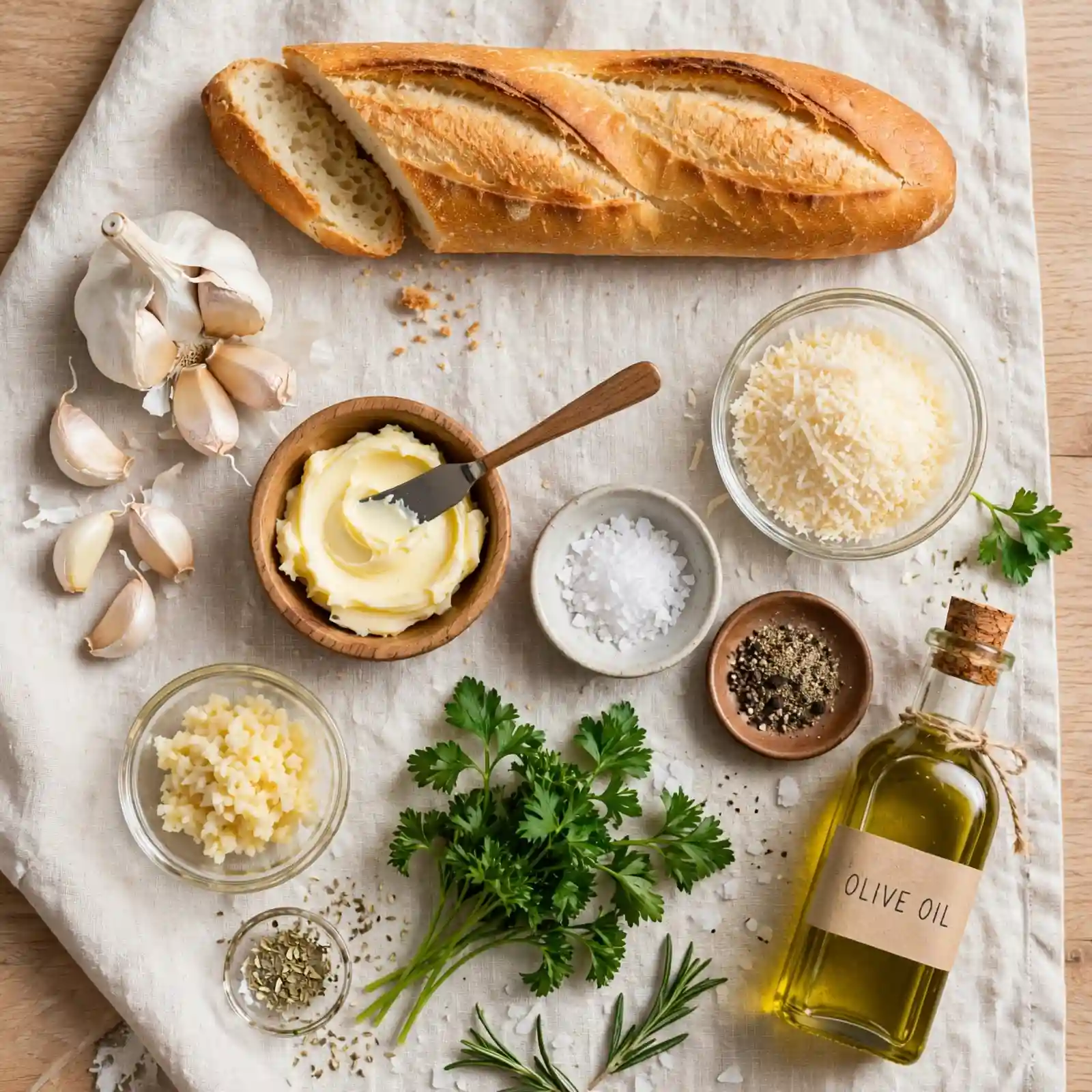 The Crispiest, Most Irresistible Garlic Bread Recipe Your Family Will Ask for Every Night 2 Ingredients of Garlic Bread Recipe