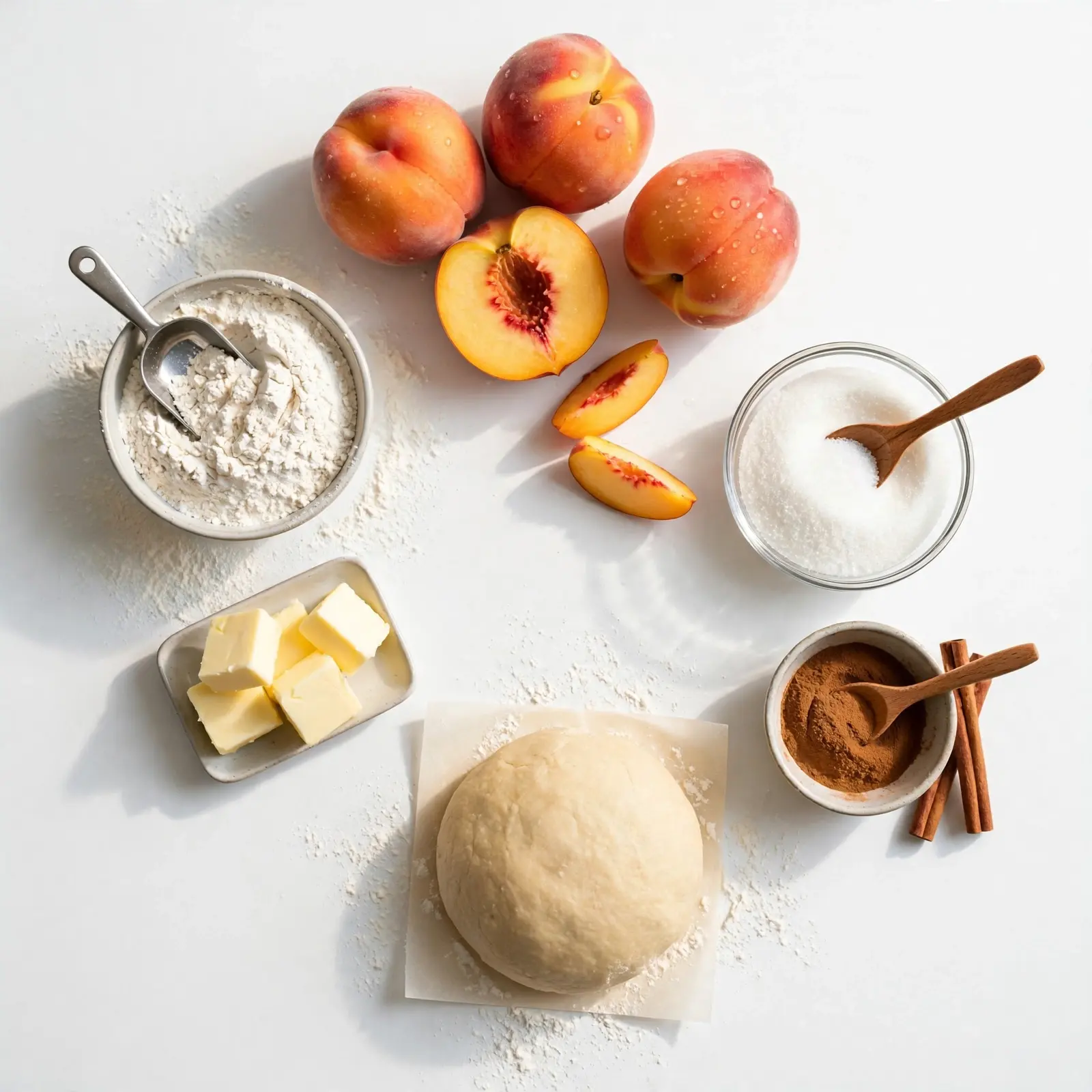 Ingredients of Peach Pie