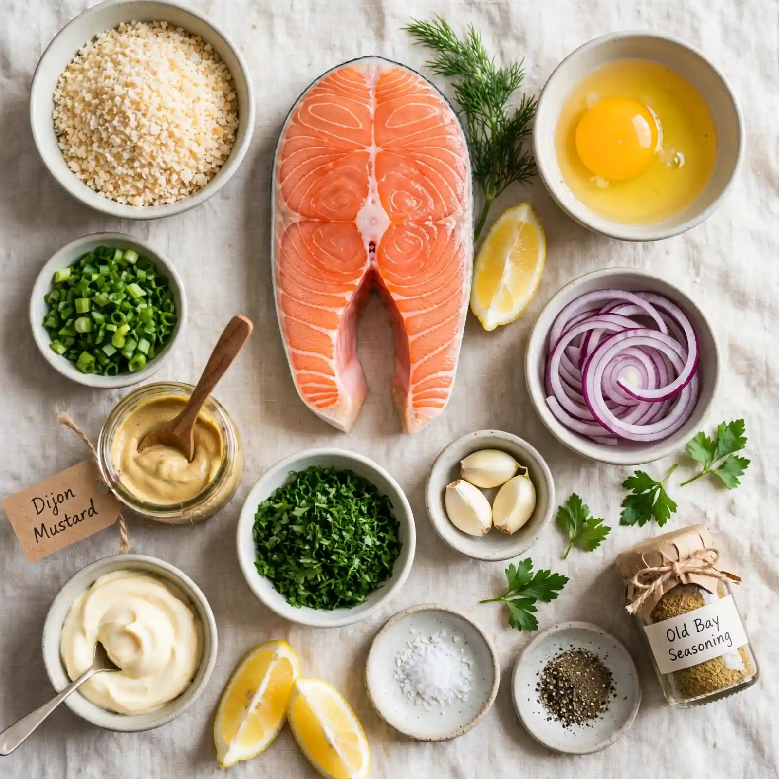 Ingredients of Salmon Patties