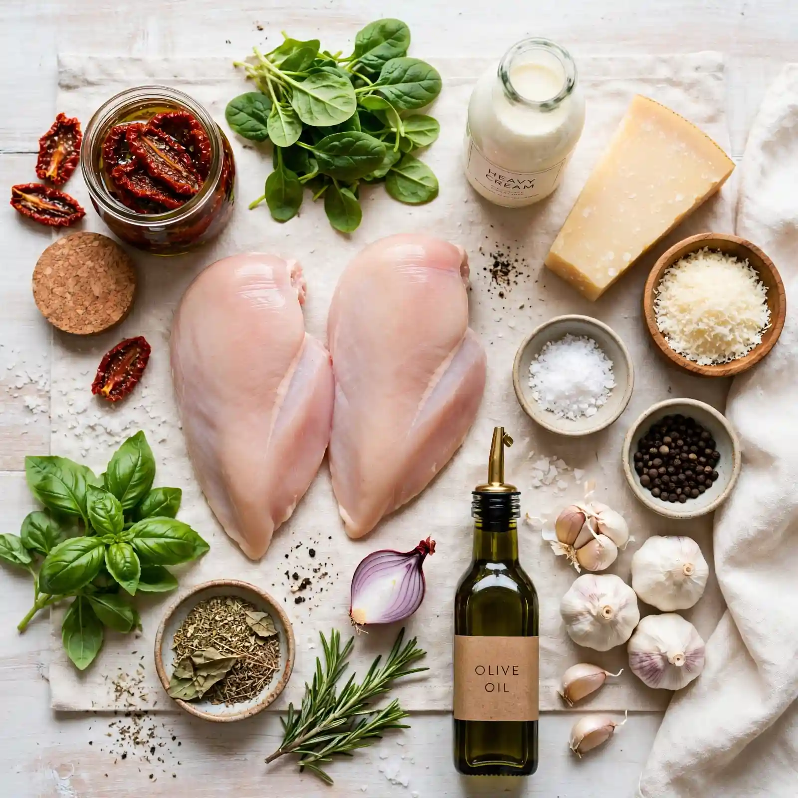Ingredients of Tuscan Chicken