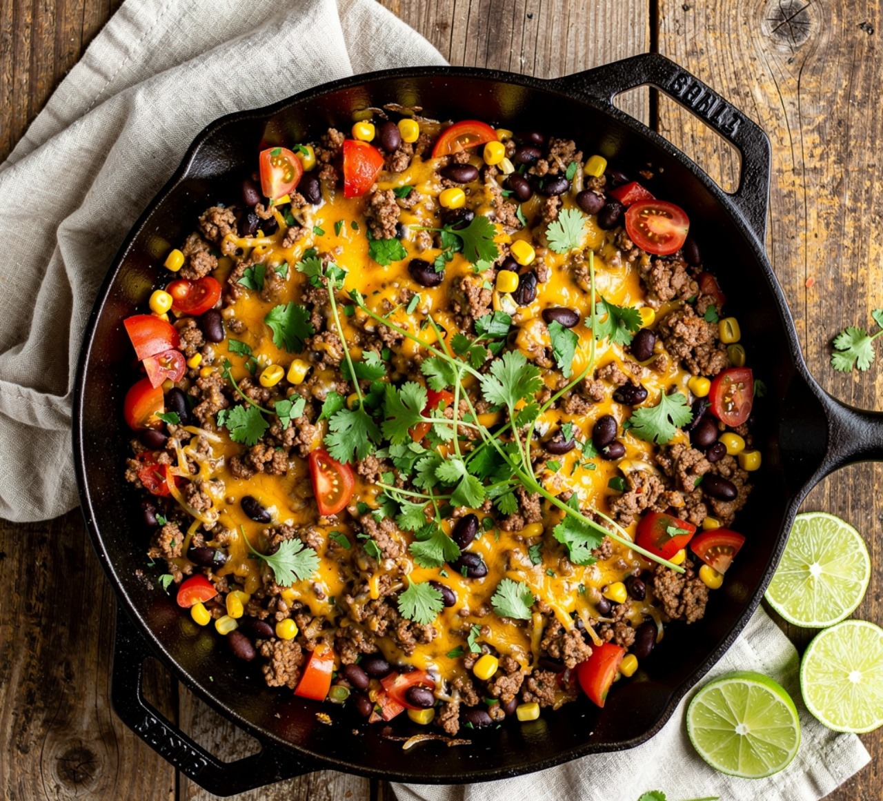 13 Satisfying Ground Beef Recipes That Make Dinner Feel Exciting Again 3 One Pan Beef Taco Skillet