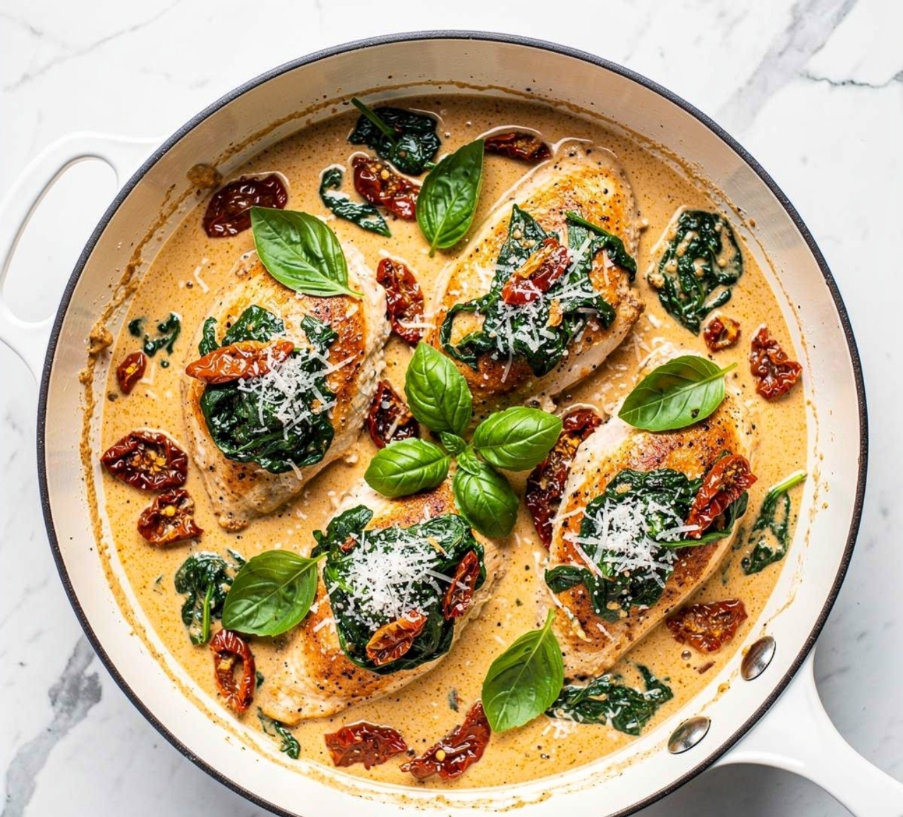 One Pan Creamy Tuscan Chicken