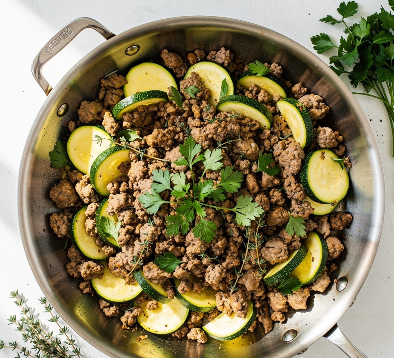 13 Flavorful Ground Turkey Recipes Your Family Will Actually Be Excited to Eat 3 One Pan Turkey and Zucchini Skillet