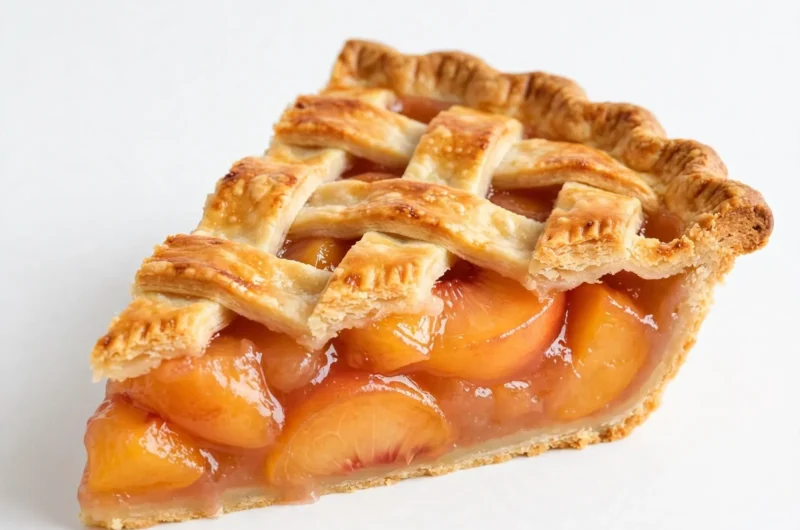 Classic Homemade Peach Pie with Flaky Butter Crust