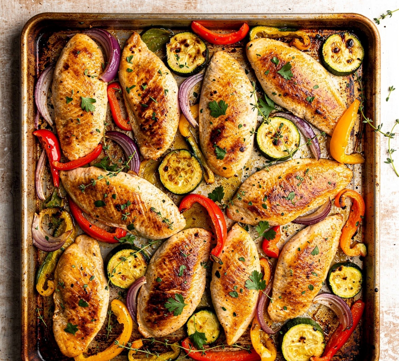 Sheet Pan Chicken Breast with Roasted Vegetables