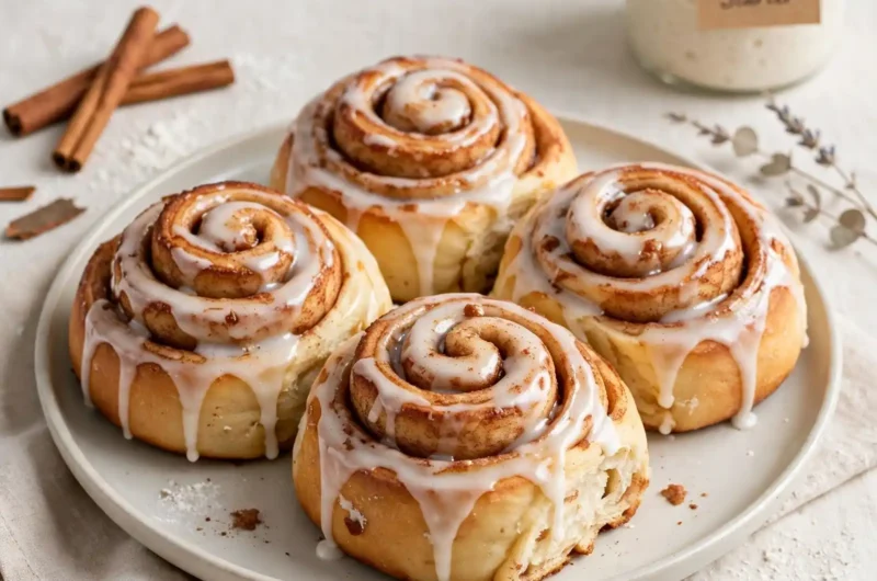 Sourdough Cinnamon Rolls with Cream Cheese Frosting