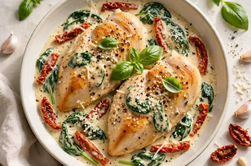 Slow Cooker Tuscan Chicken