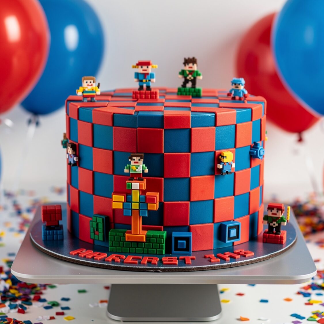 12 Show-Stopping Cake Designs For Kids That Make Every Birthday Unforgettable 5 checkerboard pixel cake creative pixel inspired ca edited