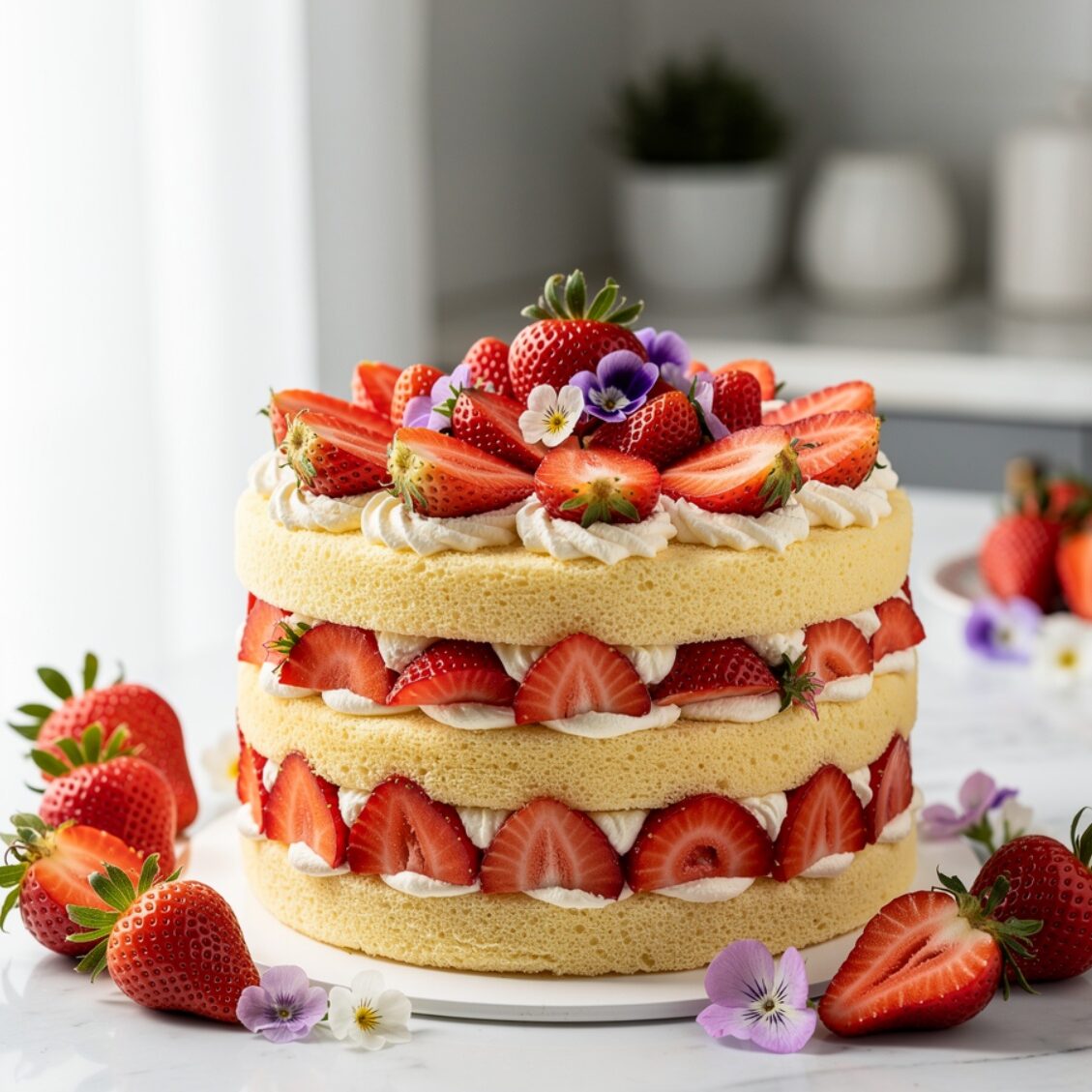 15 Irresistible Cake Recipes Easy Homemade Ideas That Actually Turn Out Perfect Every Time 13 elegant strawberry shortcake layer cake with fresh edited