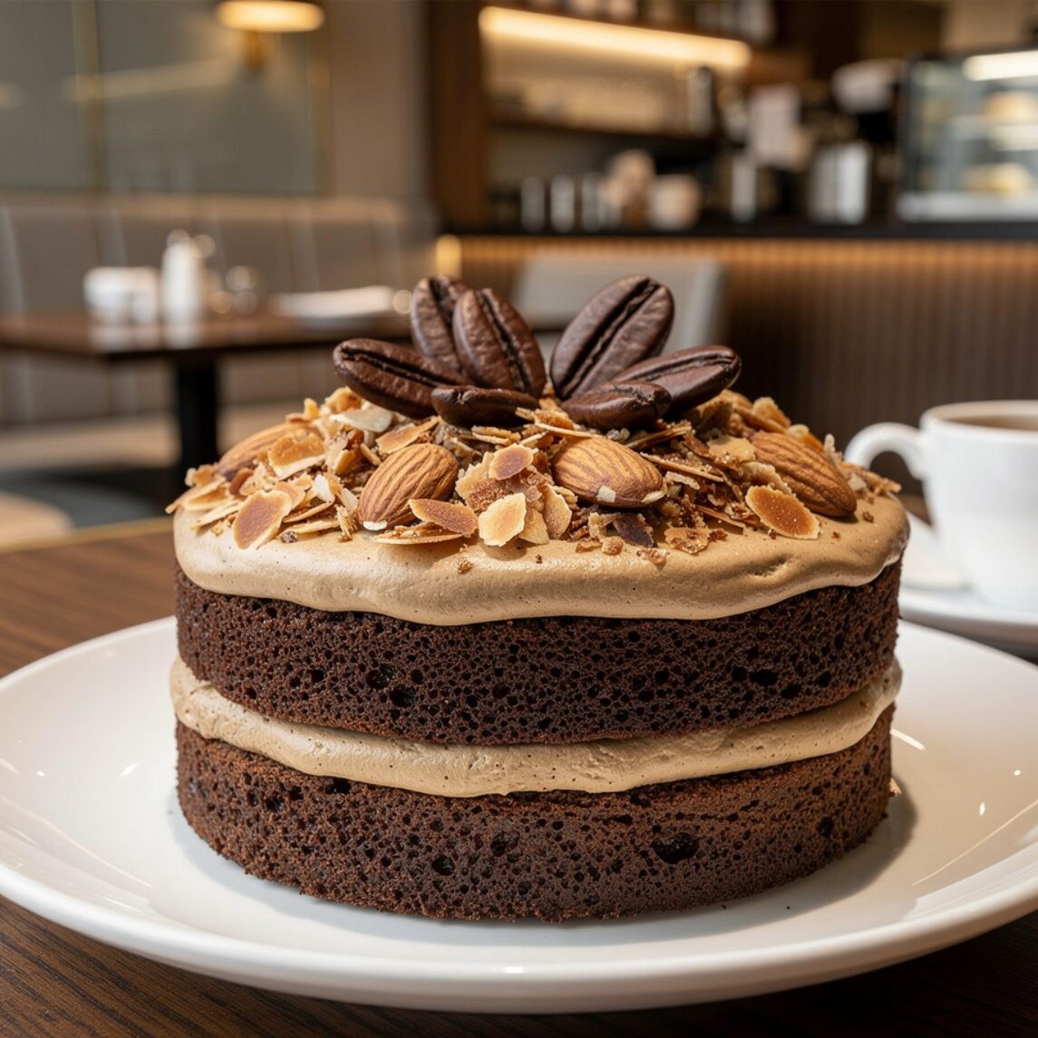 10 Bold Cake Ideas For Men That Actually Impress at Every Celebration 4 espresso almond crunch cake elegant espresso cake edited