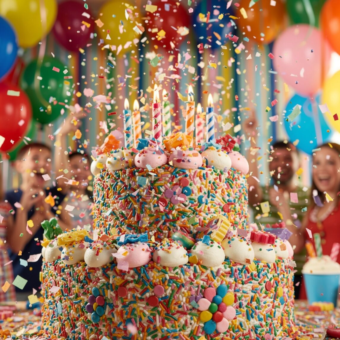 13 Show-Stopping Cake Decorating Ideas That Will Make Every Cake Look Like It Came from a Bakery 7 fun celebration cake overflowing with colorful spr edited