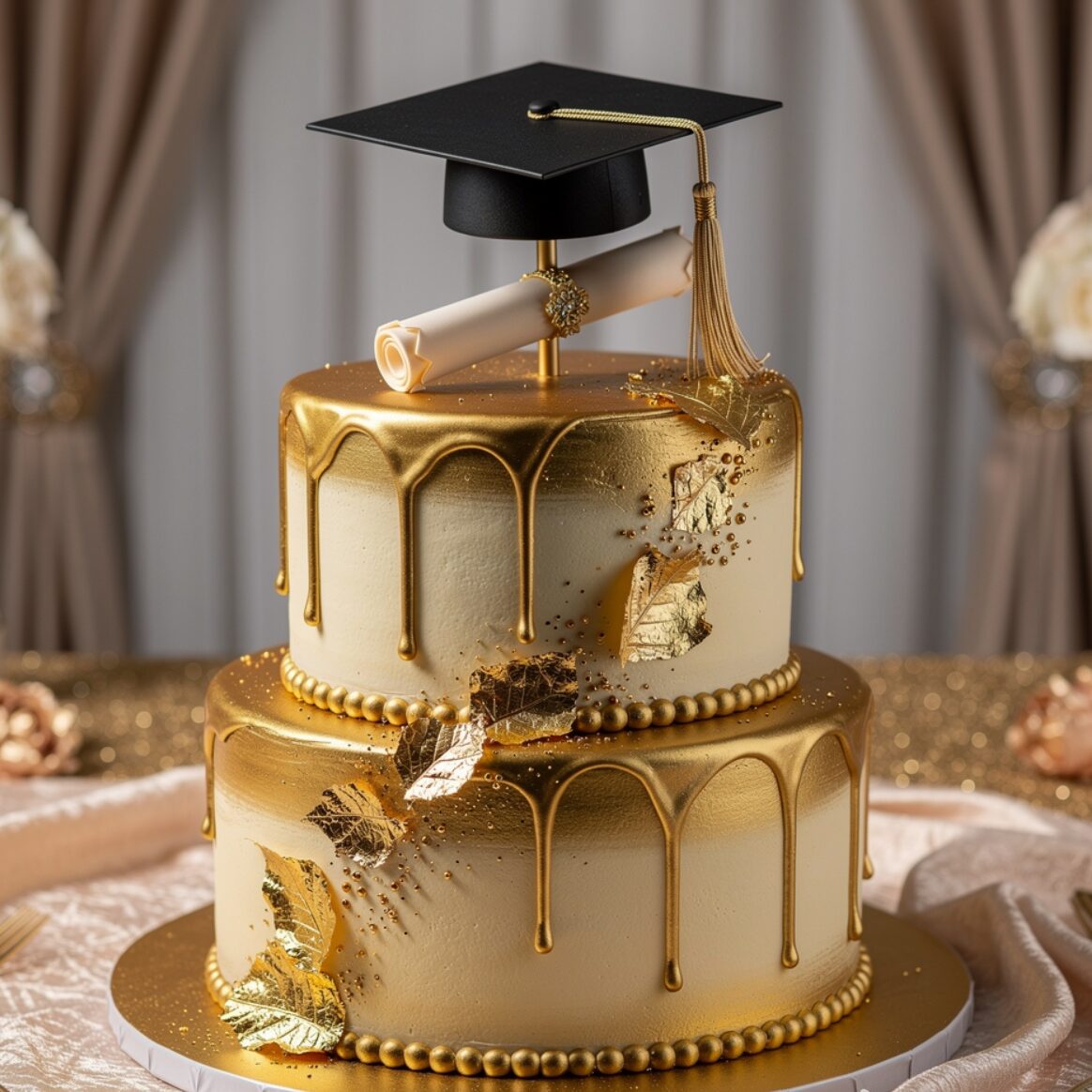 12 Stunning Graduation Cake Ideas That Will Make Your Grad Feel Truly Celebrated 5 luxury graduation cake with smooth buttercream fro edited