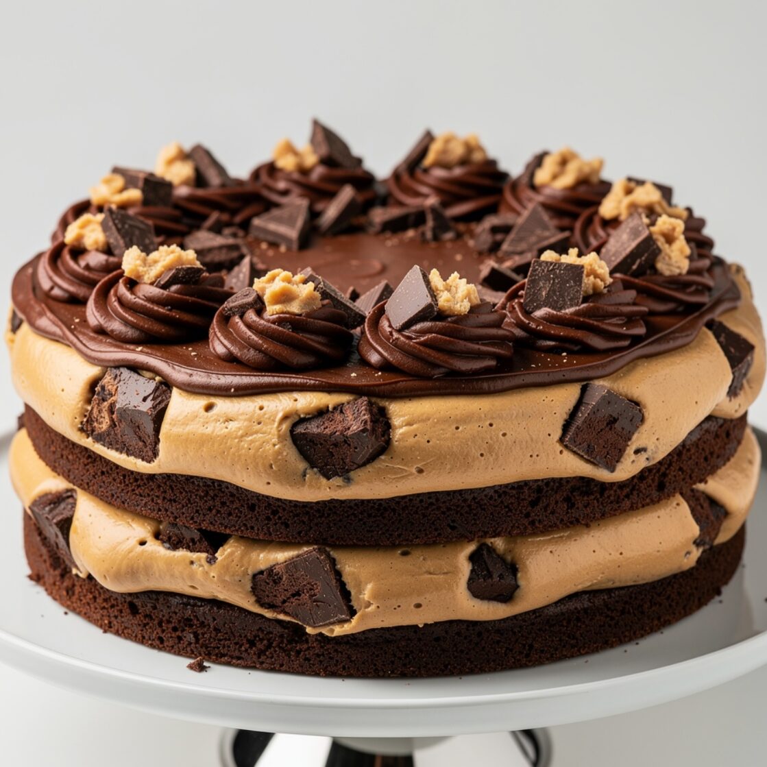 10 Bold Cake Ideas For Men That Actually Impress at Every Celebration 6 peanut butter chocolate chunk cake rich chocolate edited