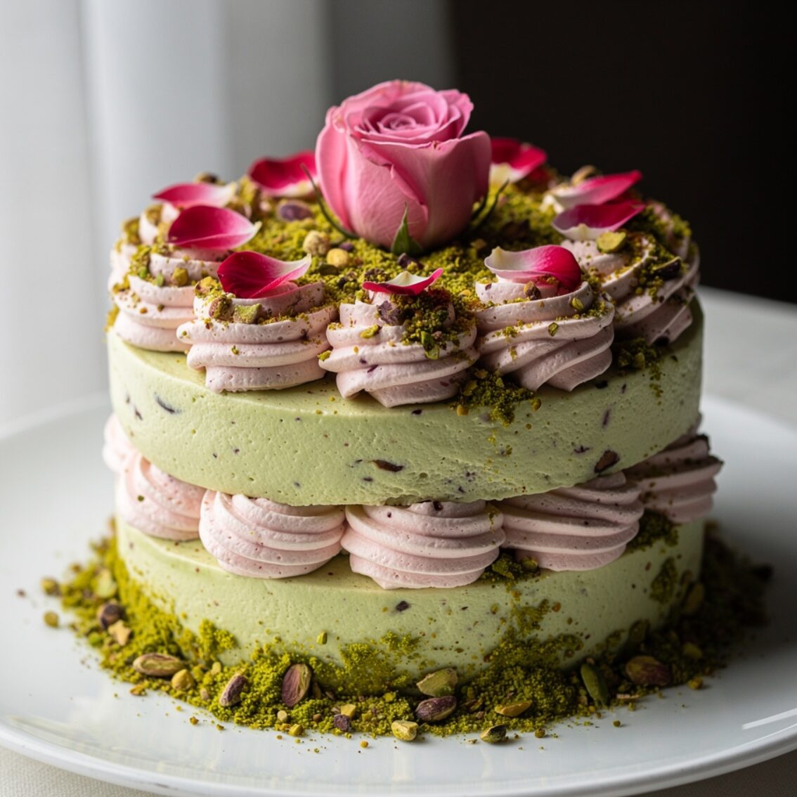 14 Irresistible Anniversary Cake Ideas That Will Make Your Celebration Unforgettable 12 pistachio rose water cake with whipped mascarpone 1 1 edited