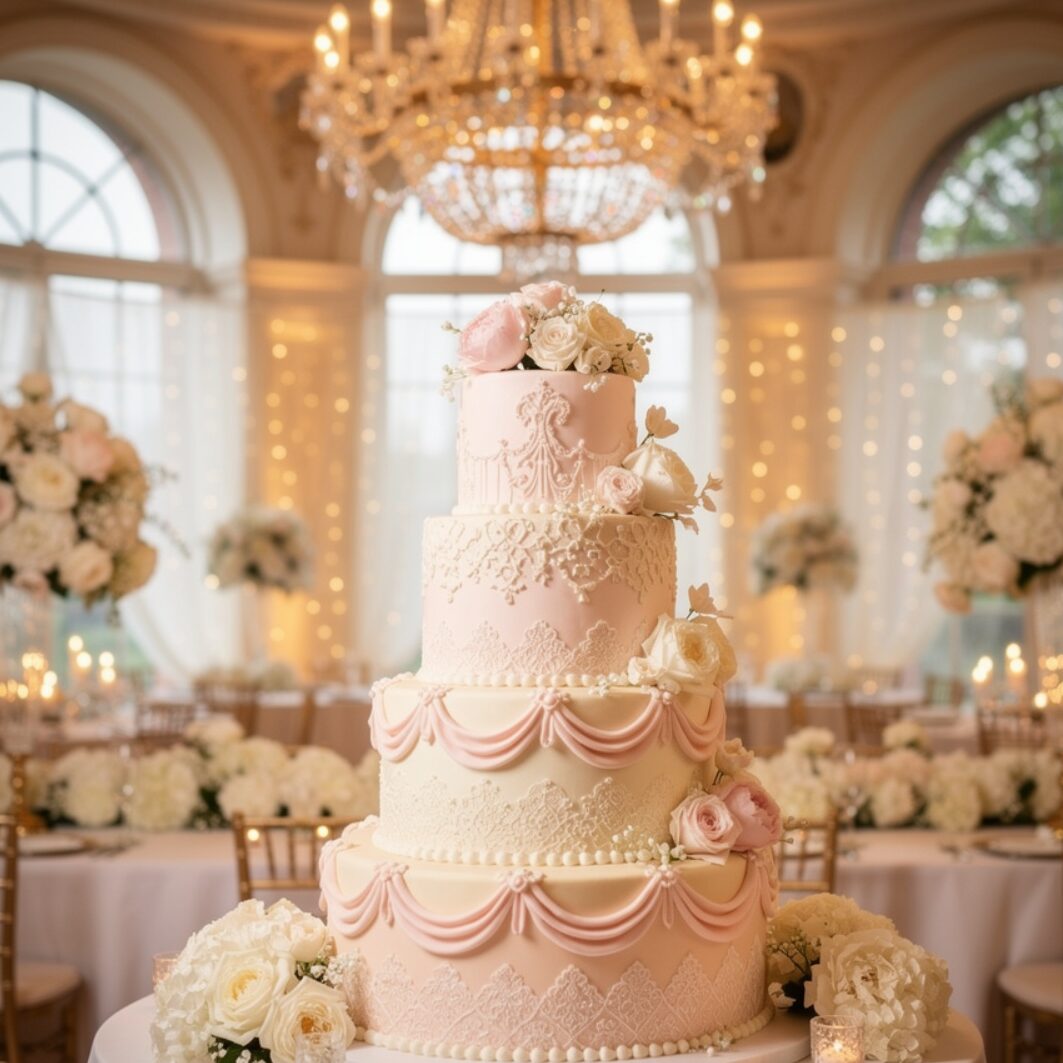14 Stunning Cake Designs Ideas That Will Make Everyone Think You Hired a Professional 14 romantic tiered wedding cake in a luxury wedding v edited