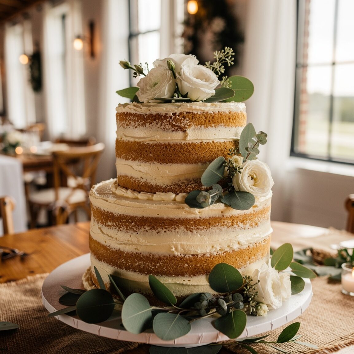 11 Irresistible Wedding Cake Ideas That Will Make Your Reception Unforgettable 6 semi wedding cake with visible cake layers and cre edited